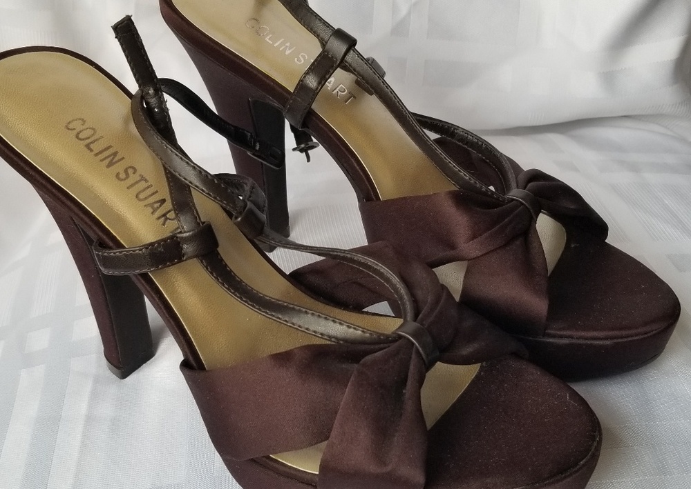 Colin Stuart Brown Strappy Heel Sandals size 9